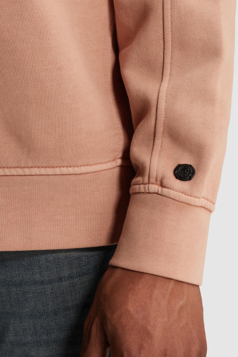 Cast Iron oranje heren sweater | Close up