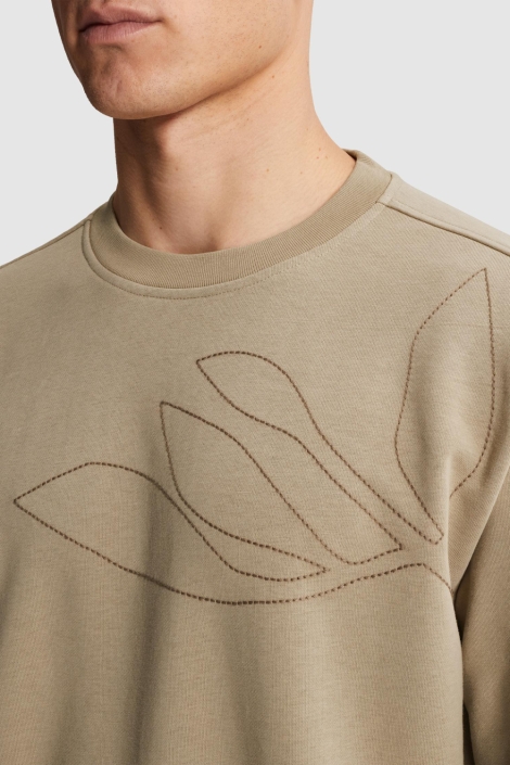 Cast Iron zand heren sweater | Close up