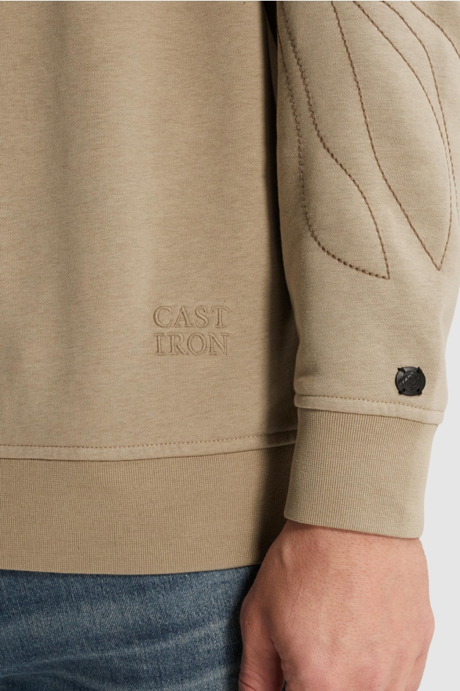 Cast Iron zand heren sweater | Kleurstaal