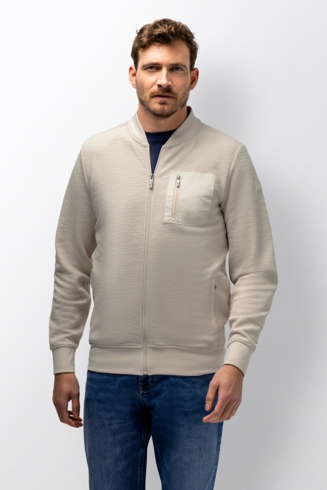 State of Art beige heren vest | Model vooraanzicht