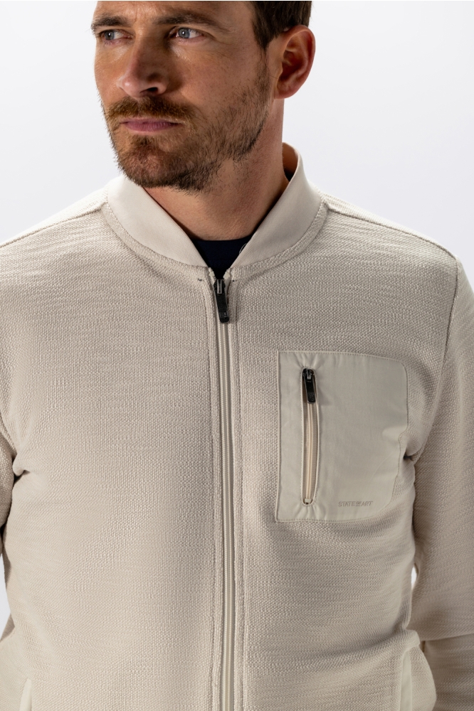 State of Art beige heren vest | Close up