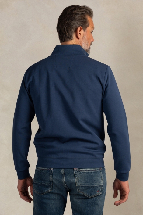 NZA blauwe heren vest | Model achteraanzicht