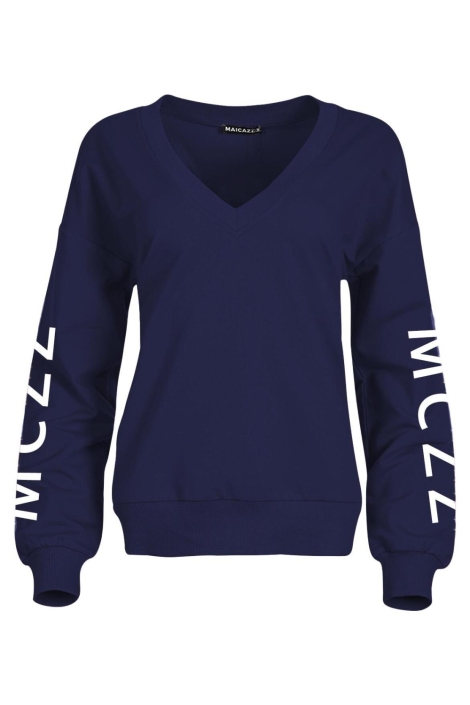 Maicazz blauwe dames sweater | Vooraanzicht