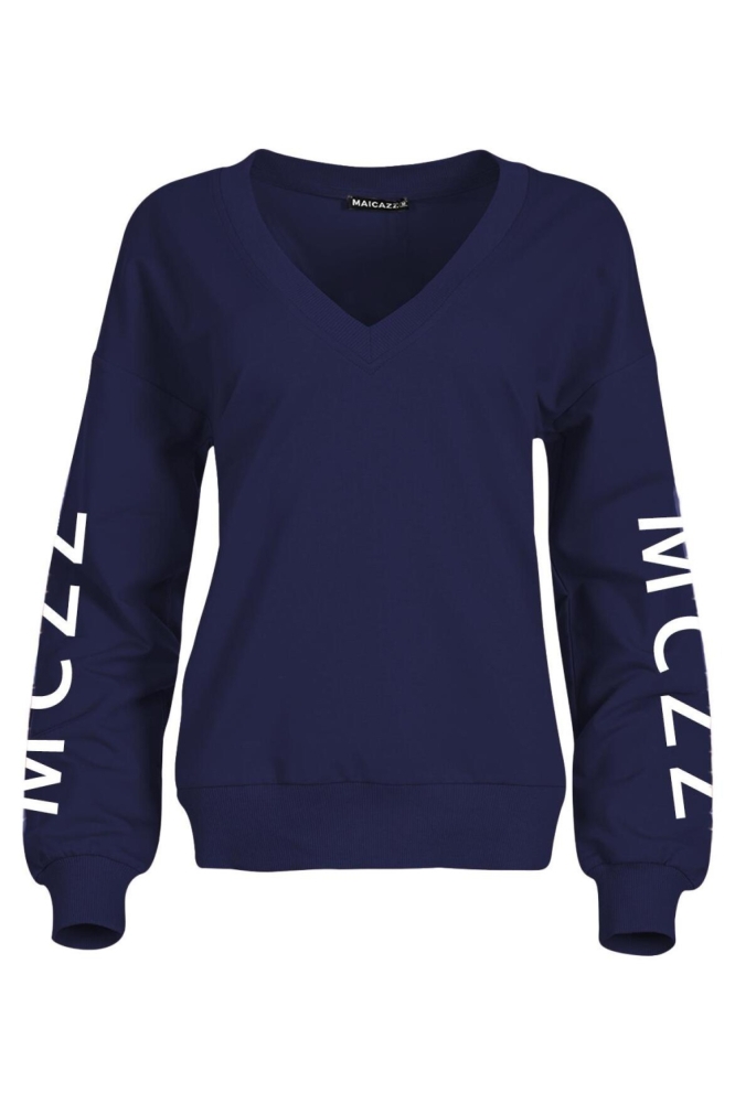 Maicazz blauwe dames sweater | Vooraanzicht