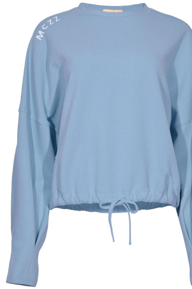 Maicazz blauwe dames sweater | Close up