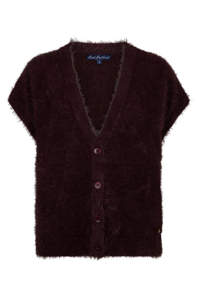Red Button bordeaux dames gilet | Vooraanzicht