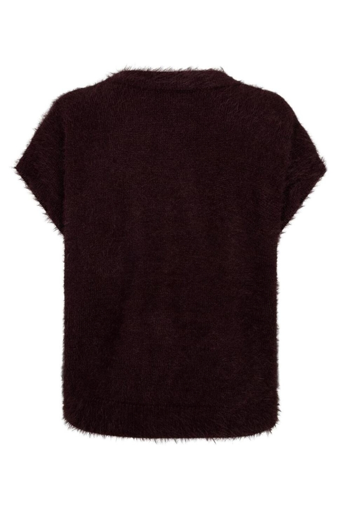 Red Button bordeaux dames gilet | Achteraanzicht