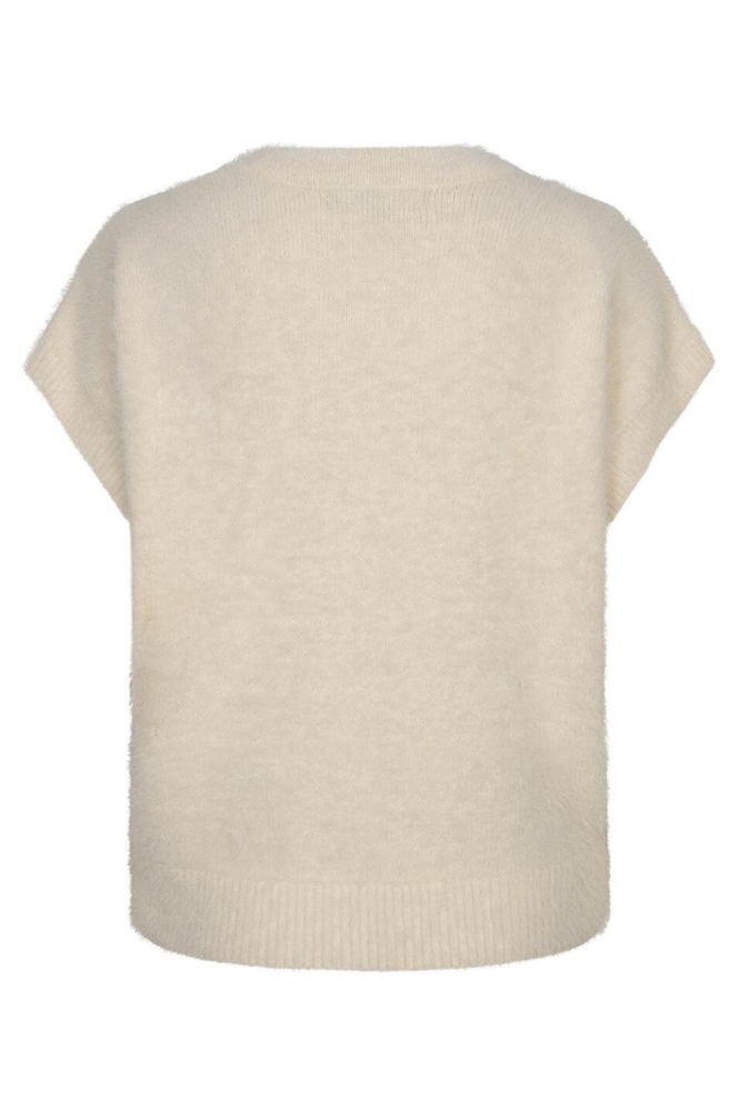Red Button beige dames gilet | Achteraanzicht