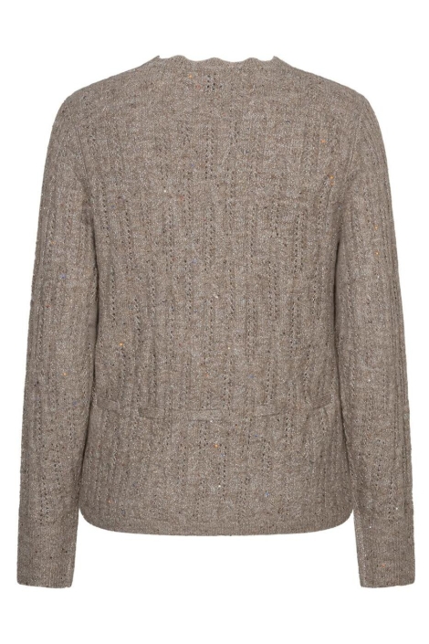 Red Button ecru dames vest | Achteraanzicht