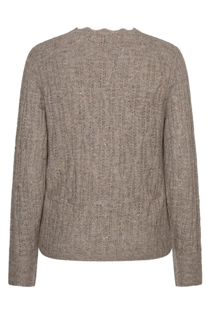 Red Button ecru dames vest | Achteraanzicht