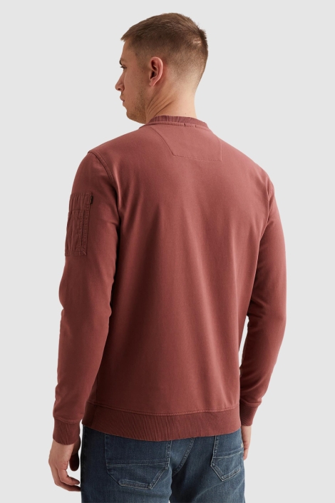 PME legend bordeaux heren sweater | Model achteraanzicht