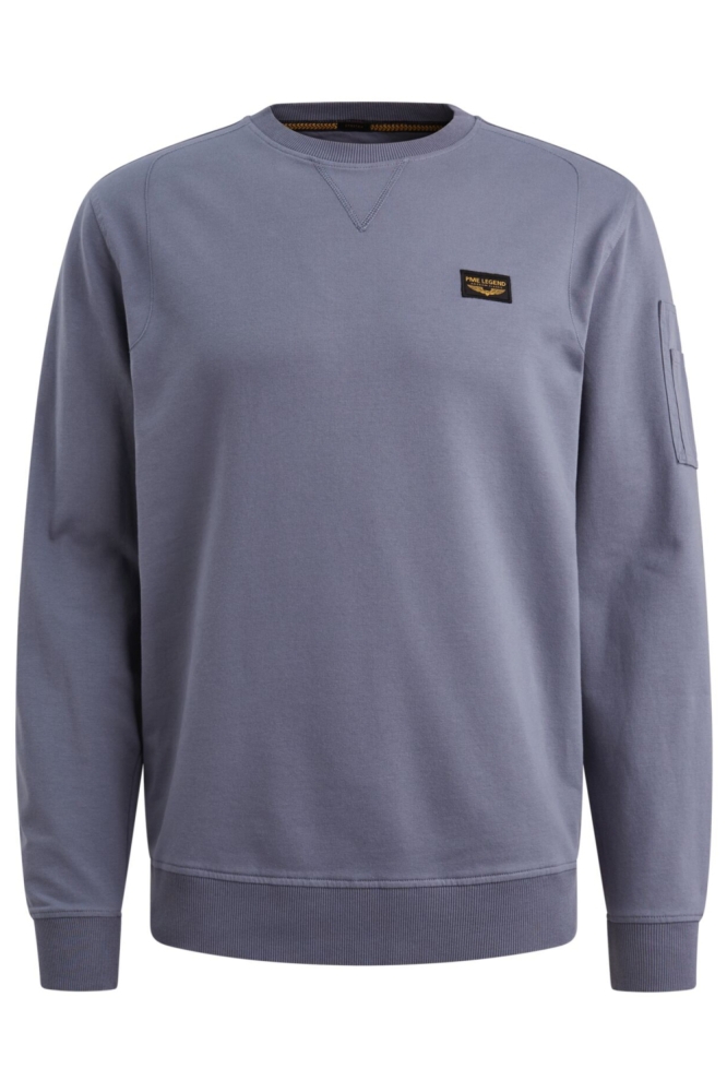 PME legend blauwe heren sweater | Vooraanzicht