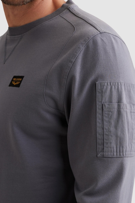 PME legend blauwe heren sweater | Close up