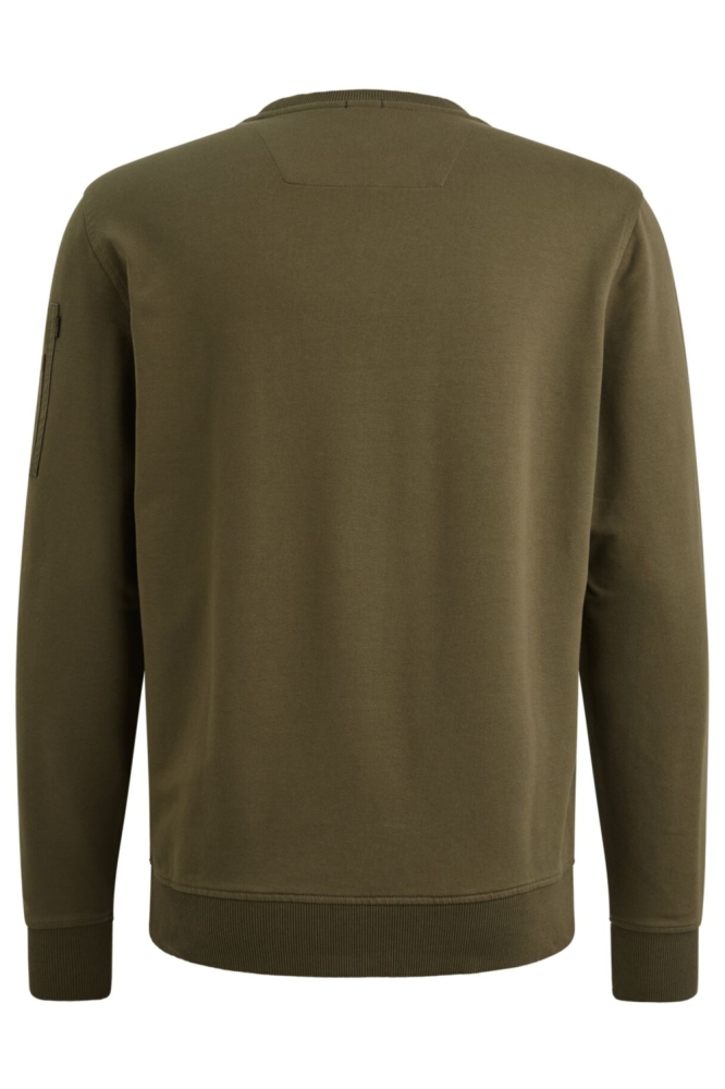 PME legend groene heren sweater | Achteraanzicht