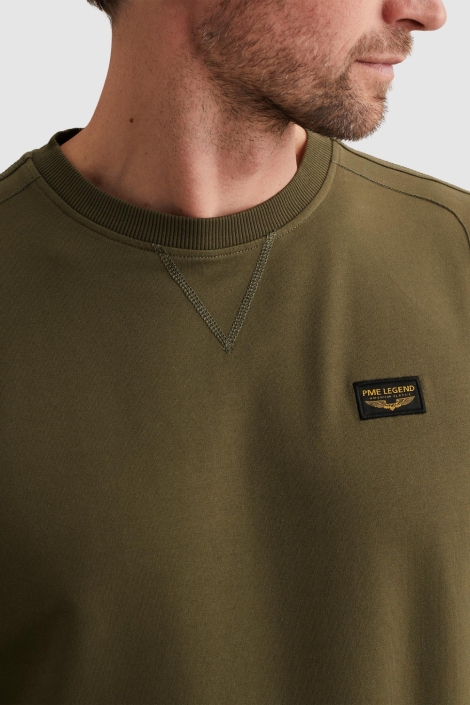 PME legend groene heren sweater | Close up
