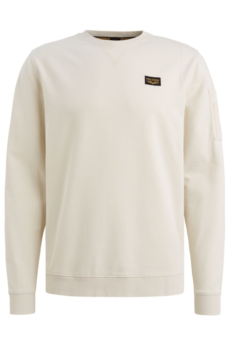 PME legend beige heren sweater | Vooraanzicht