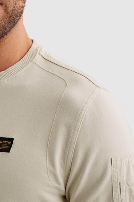 PME legend beige heren sweater | Close up
