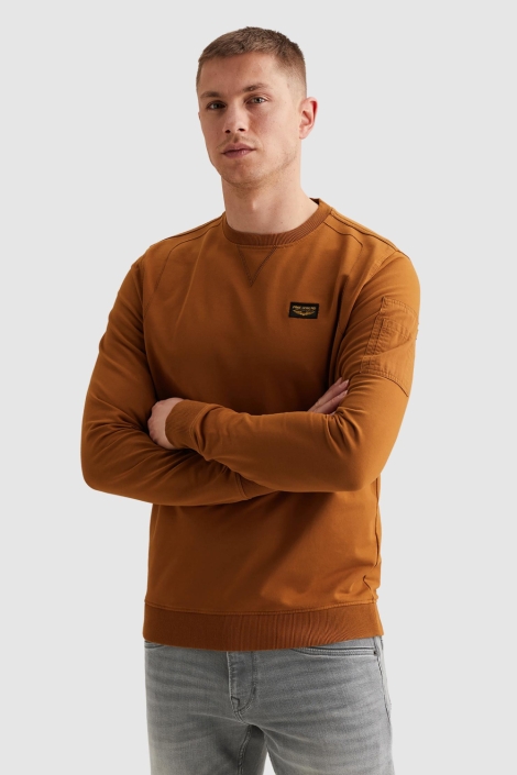 PME legend koperen heren sweater | Model vooraanzicht