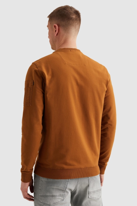 PME legend koperen heren sweater | Model achteraanzicht