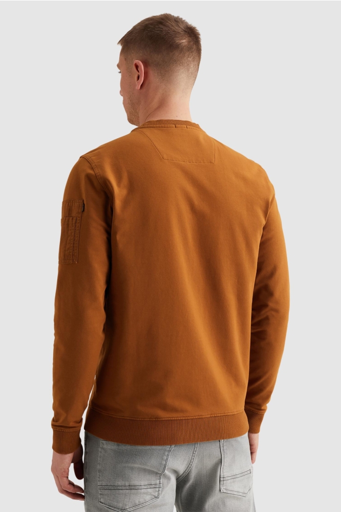 PME legend koperen heren sweater | Model achteraanzicht