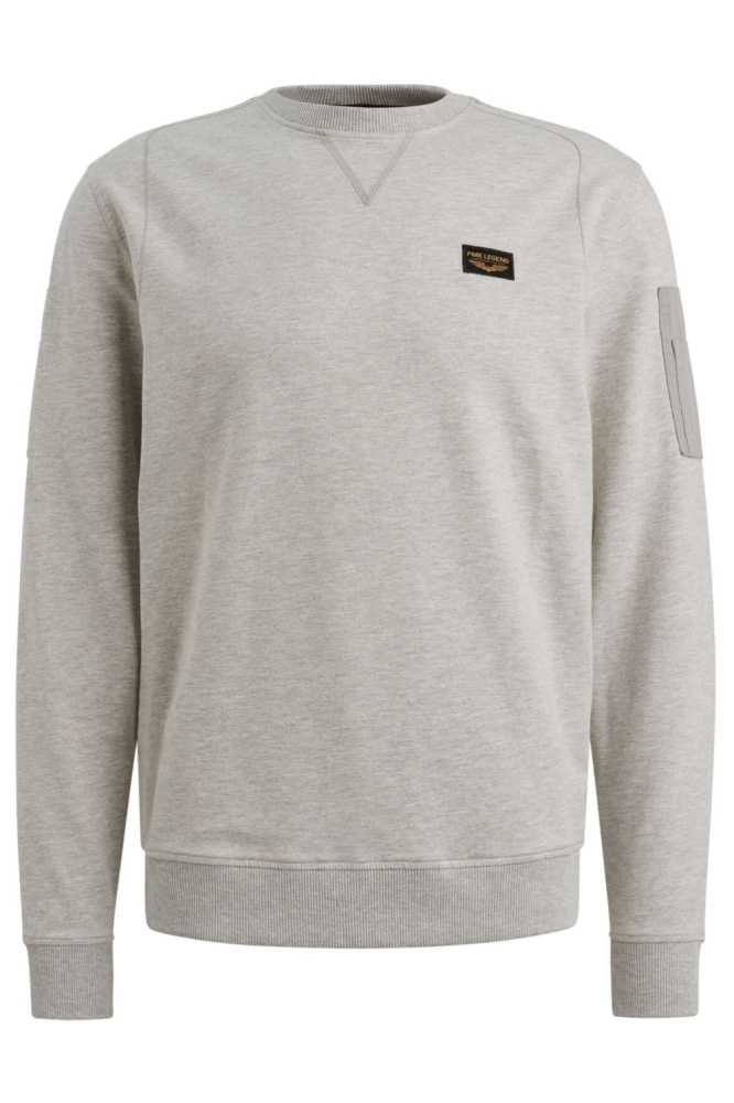 PME legend grijze heren sweater | Vooraanzicht