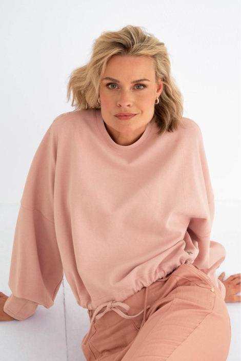 Maicazz roze dames sweater | Model vooraanzicht