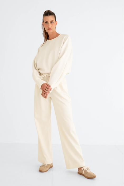 Maicazz ecru dames sweater | Model