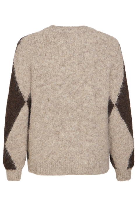 Vila beige dames trui | Achteraanzicht