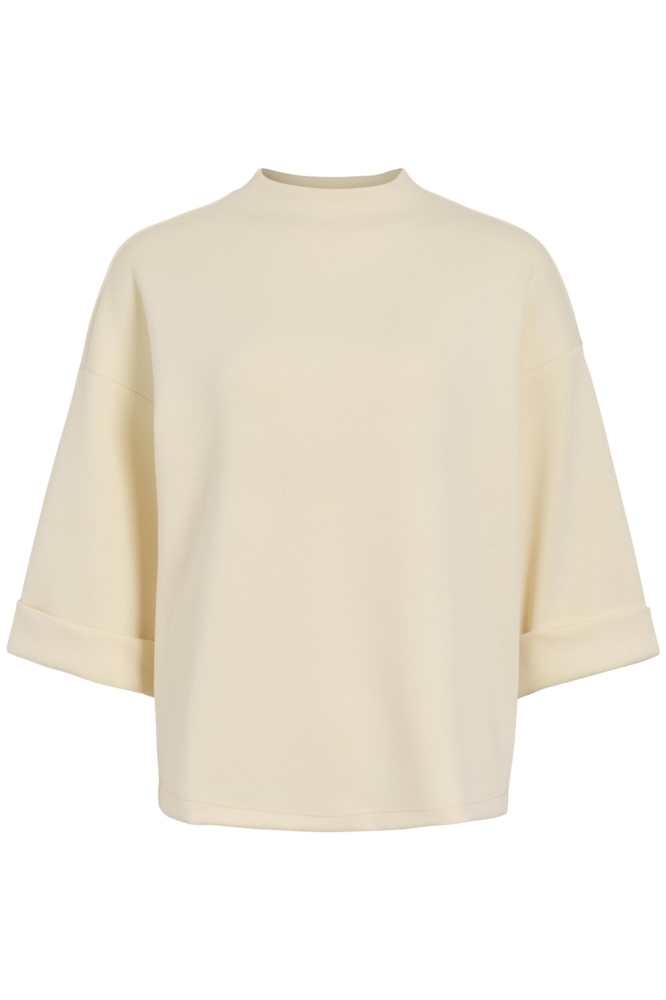 Vila beige dames sweater | Vooraanzicht