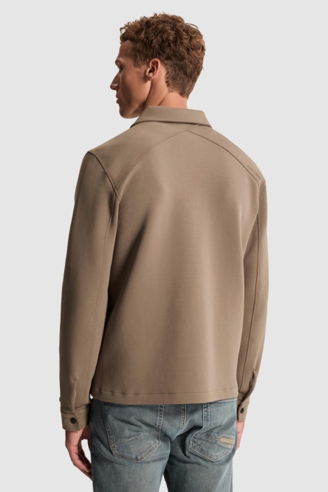 Cast Iron taupe heren vest | Model achteraanzicht