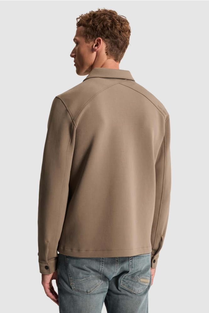 Cast Iron taupe heren vest | Model achteraanzicht