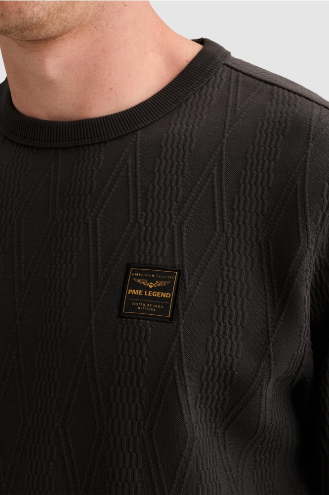 PME legend blauwe heren trui | Close up
