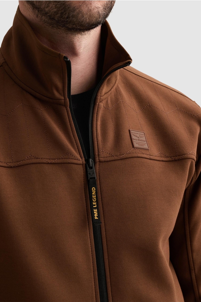 PME legend bruine heren vest | Close up