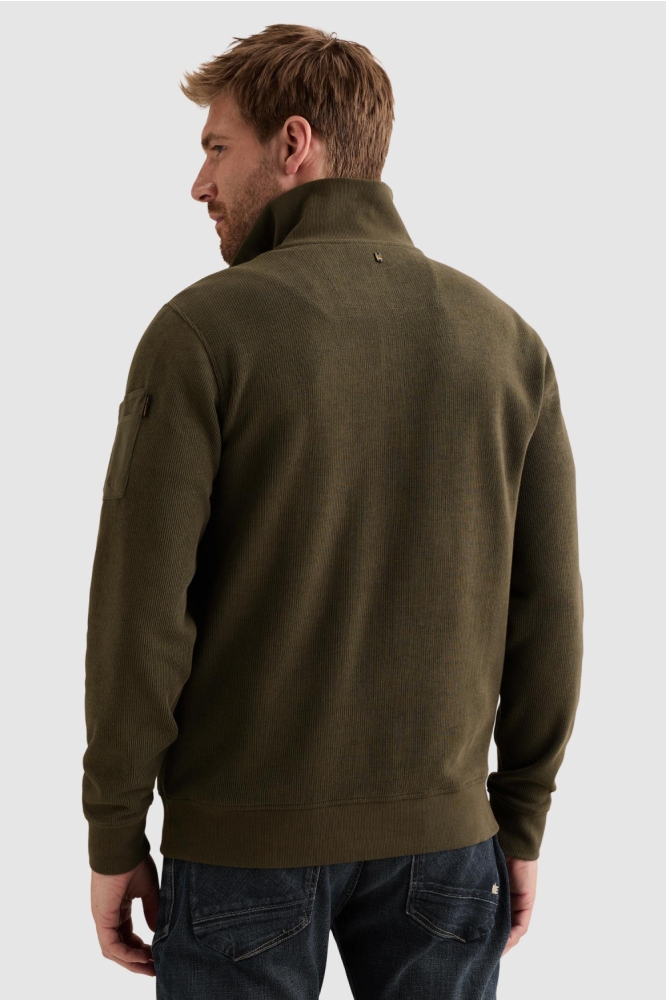 PME legend groene heren trui | Model achteraanzicht
