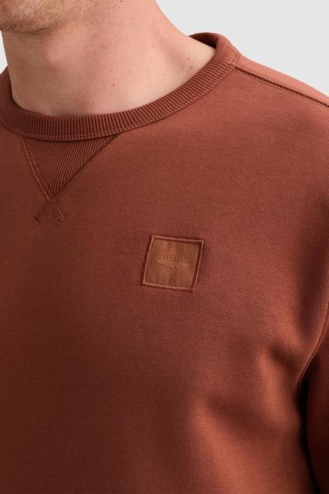 PME legend bruine heren sweater | Close up