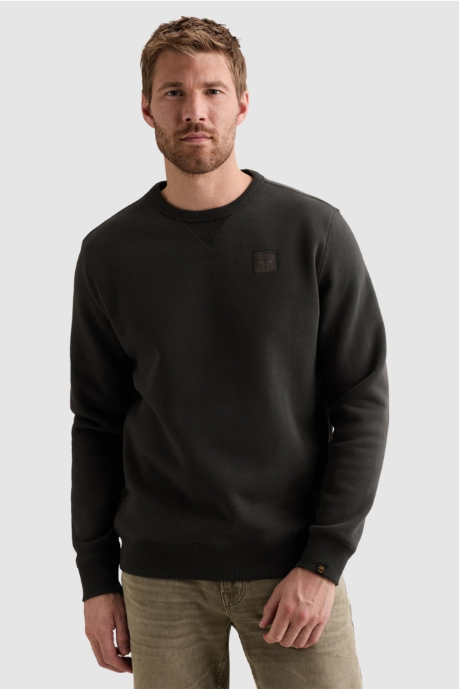 PME legend grijze heren sweater | Model vooraanzicht