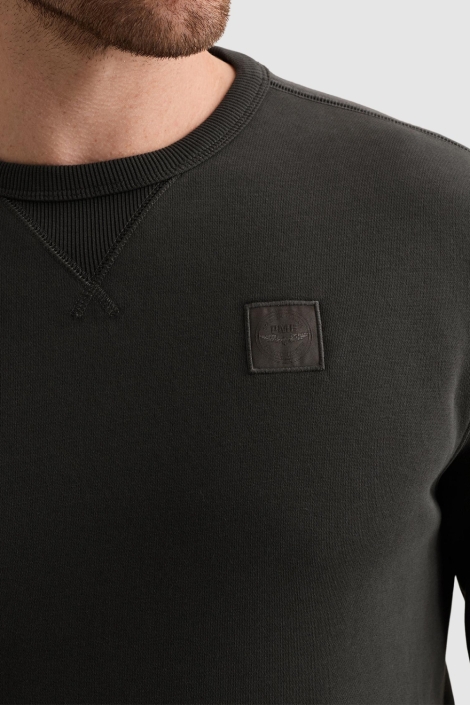PME legend grijze heren sweater | Close up