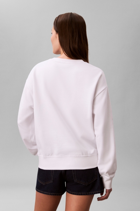Calvin Klein witte dames sweater | Model achteraanzicht
