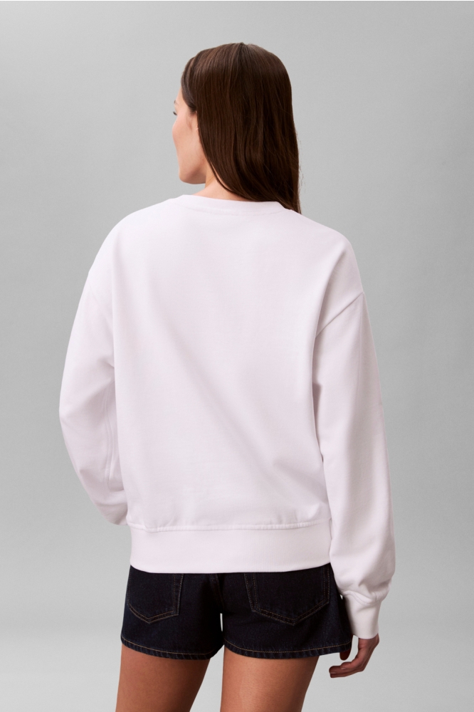 Calvin Klein witte dames sweater | Model achteraanzicht