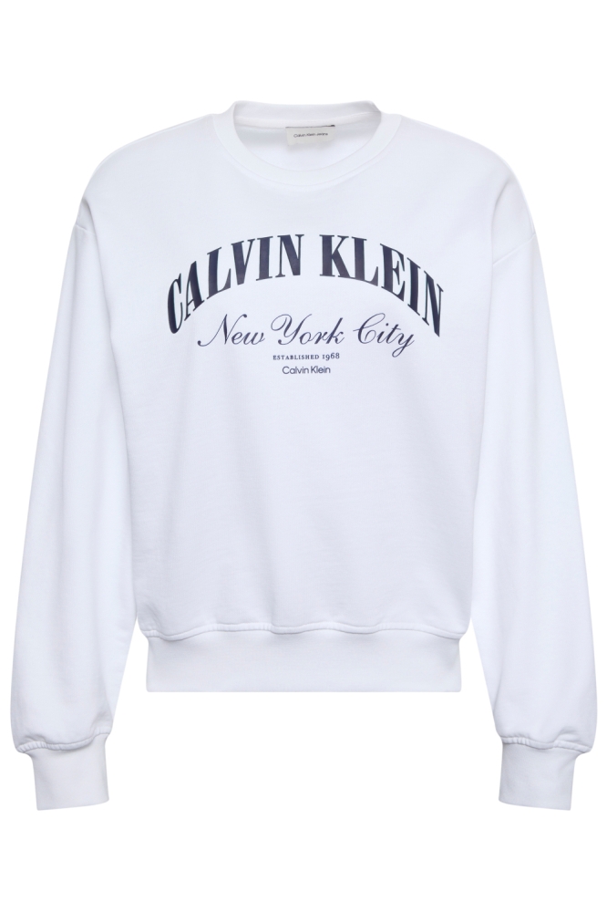 Calvin Klein witte dames sweater | Vooraanzicht