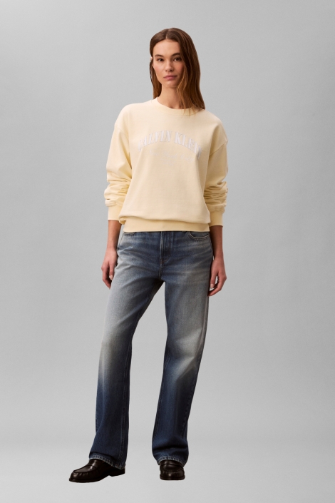 Calvin Klein gele dames sweater | Model