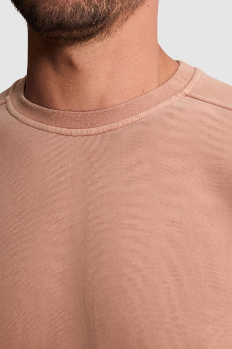 Cast Iron oranje heren sweater | Close up