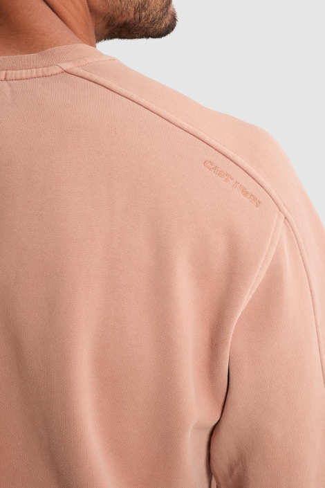 Cast Iron oranje heren sweater | Kleurstaal