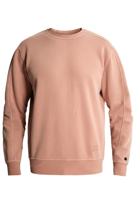 Cast Iron oranje heren sweater | Vooraanzicht