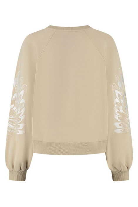 Lady Day beige dames sweater | Achteraanzicht
