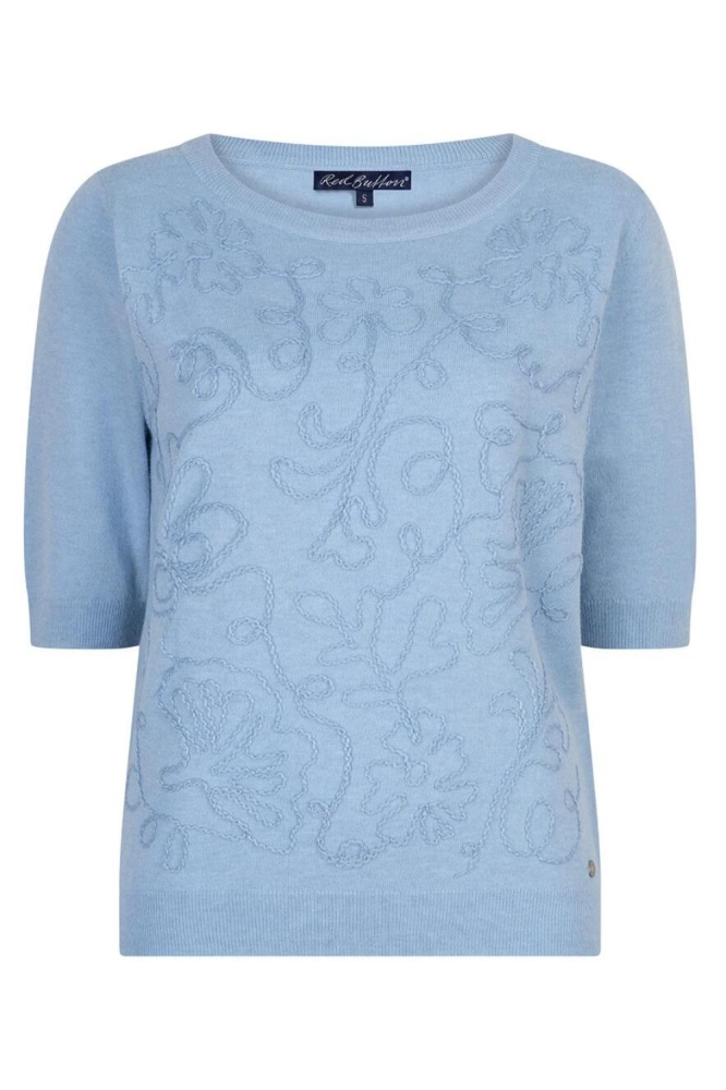 Red Button blauwe dames t-shirt | Vooraanzicht