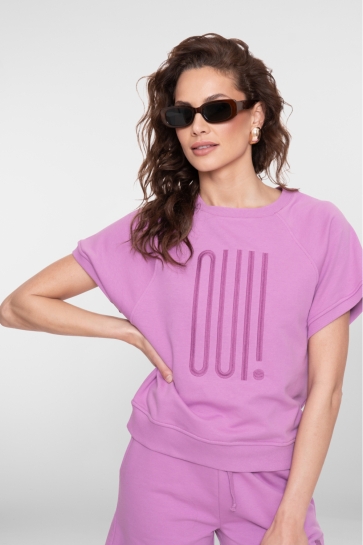 Geisha Trui SWEATER MET KORTE MOUWEN 62045 41 LILAC