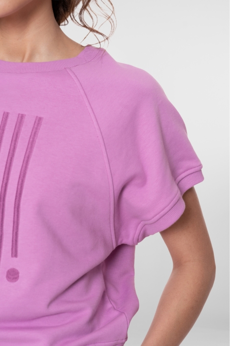 Geisha paarse dames sweater | Close up