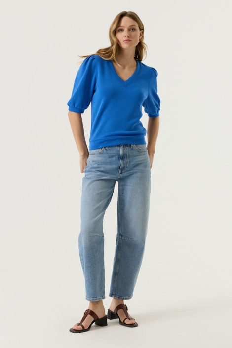 Garcia blauwe dames sweater | Model