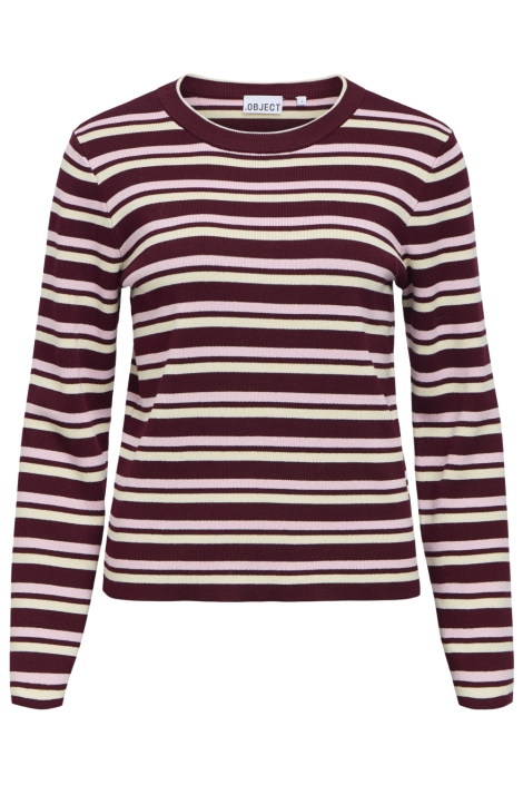 Object bordeaux dames trui | Vooraanzicht